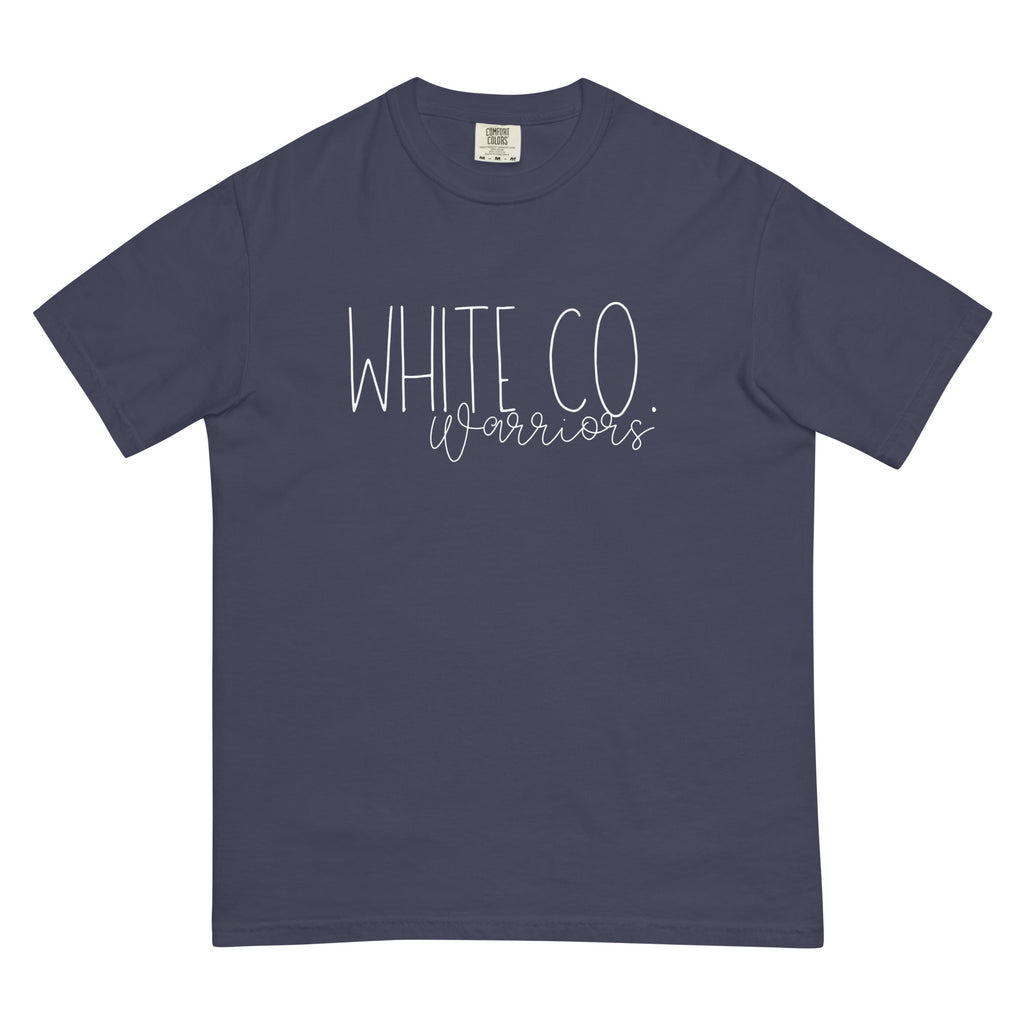 White Co. Warriors Navy Comfort Colors Tee