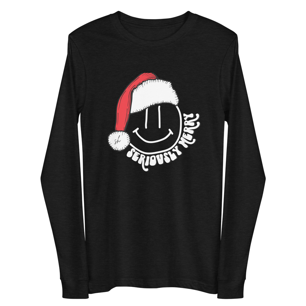 Smiley Seriously Jolly Long Sleeve Tee